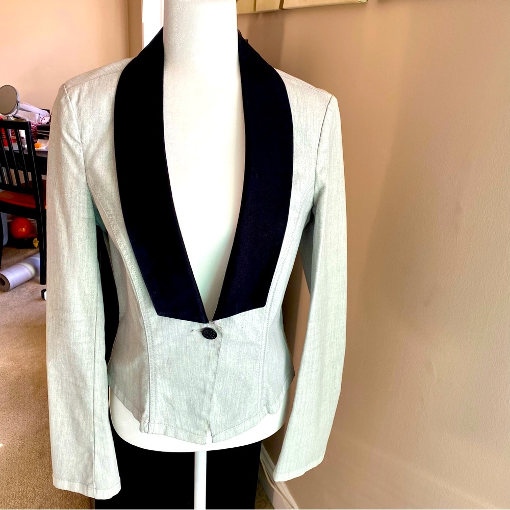 Rock & Republic denim tuxedo jacket
